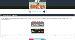 Desktop Screenshot of 4pics1song.info
